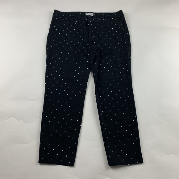 Old Navy Black Polka Dot Skinny Pixie Pant 14R - Picture 1 of 7